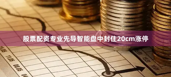 股票配资专业先导智能盘中封住20cm涨停